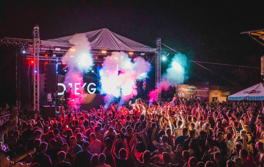 lidé užívající si koncertu