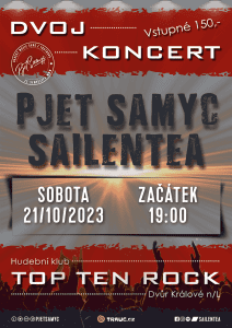 Plakát koncertu hudební skupiny Pjet Samyc a Sailentea